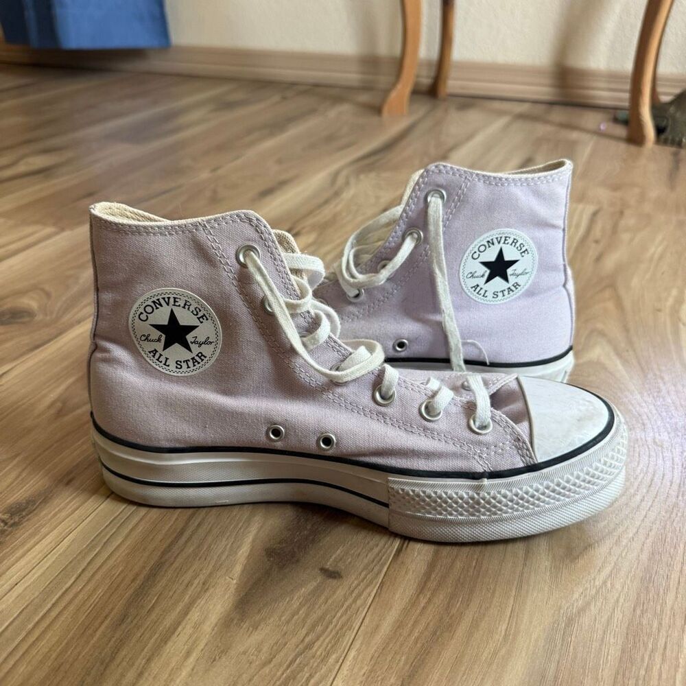Platform Converse Chuck Taylor All Star purple Hi Top Sneakers US 9 Pale Amethys